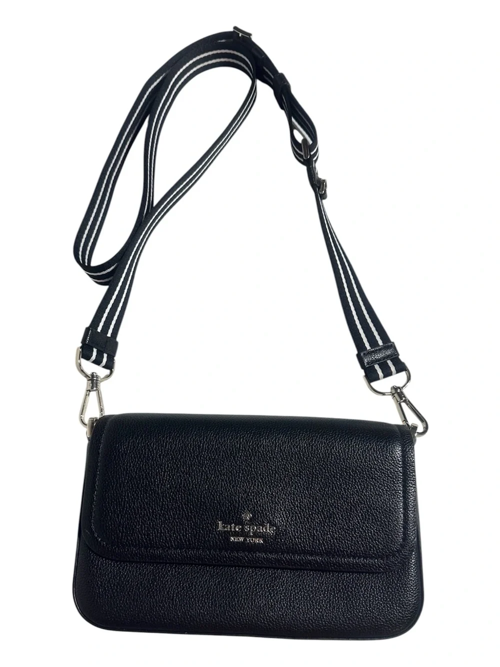 Kate Spade New York black Rosie small flap crossbody purse